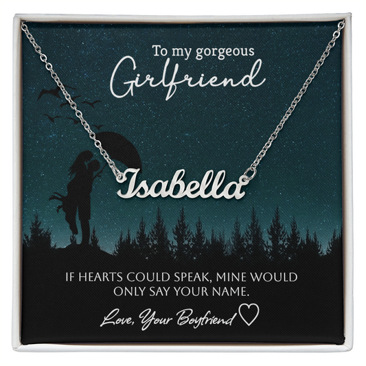 To My Gorgeous Girlfriend - Custom Name Necklace