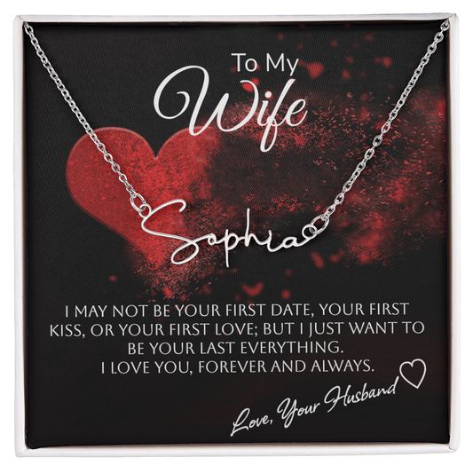 To My Wife - Custom Name Necklace