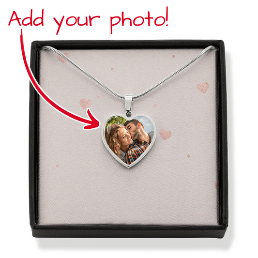 Custom Photo Heart Necklace
